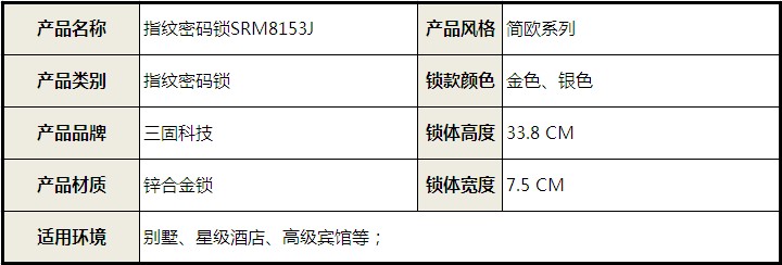 智能門鎖 指紋密碼鎖 電子門鎖